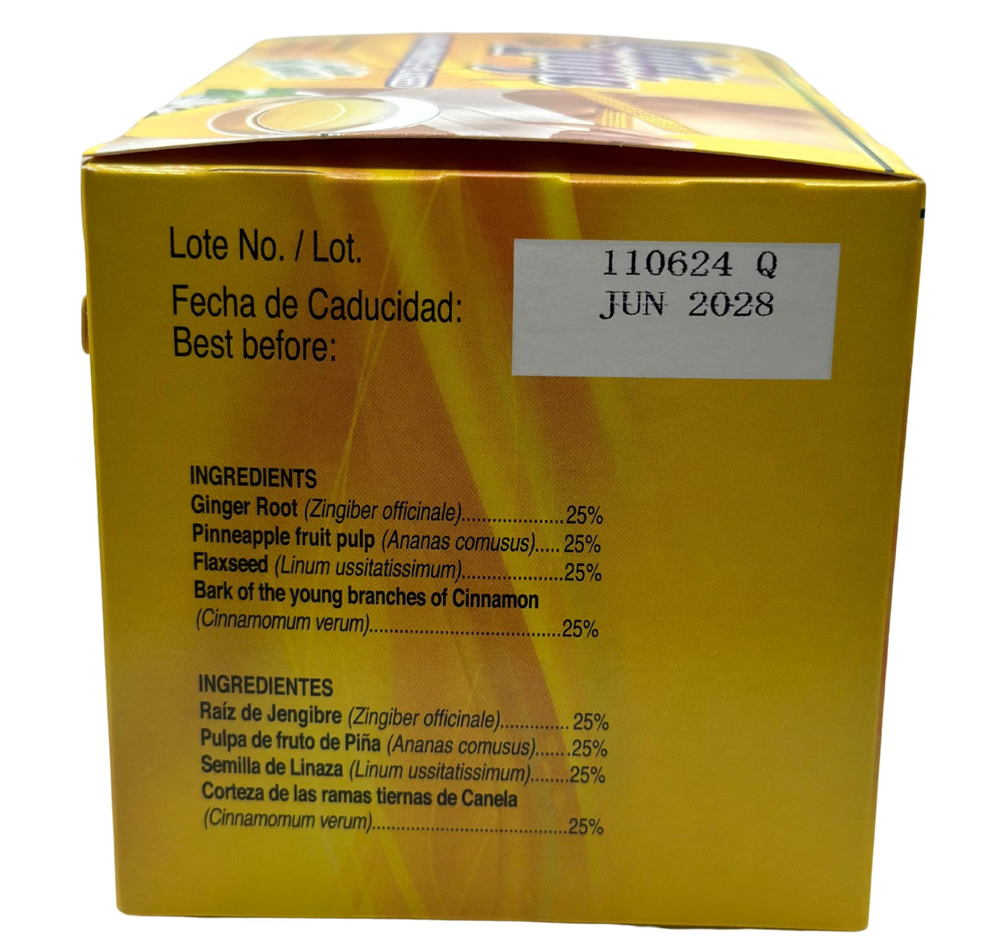 Quita Lonja Tea (2-pack) Jegibre + Piña 30 Bags (Accion Xtreme) BAJA PANZA