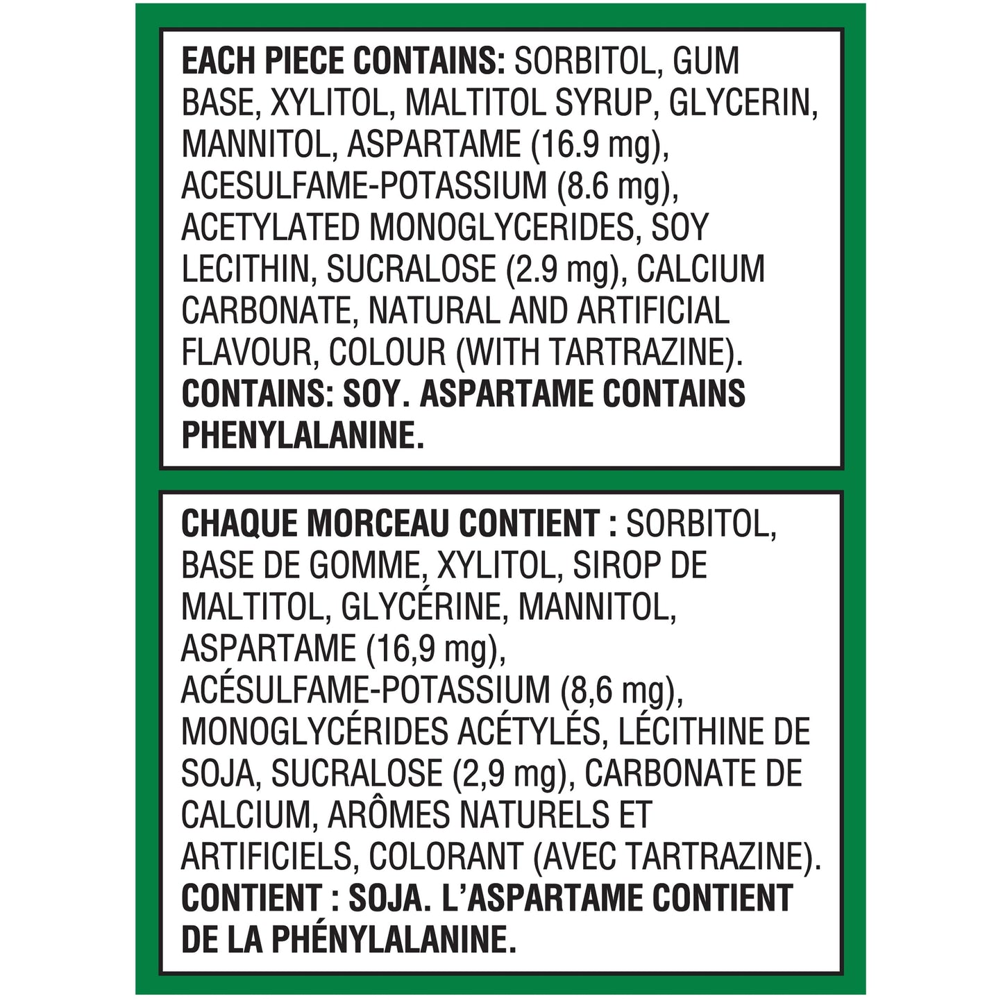 Trident Trident Sugarfree Gum, Spearmint, 12 Count