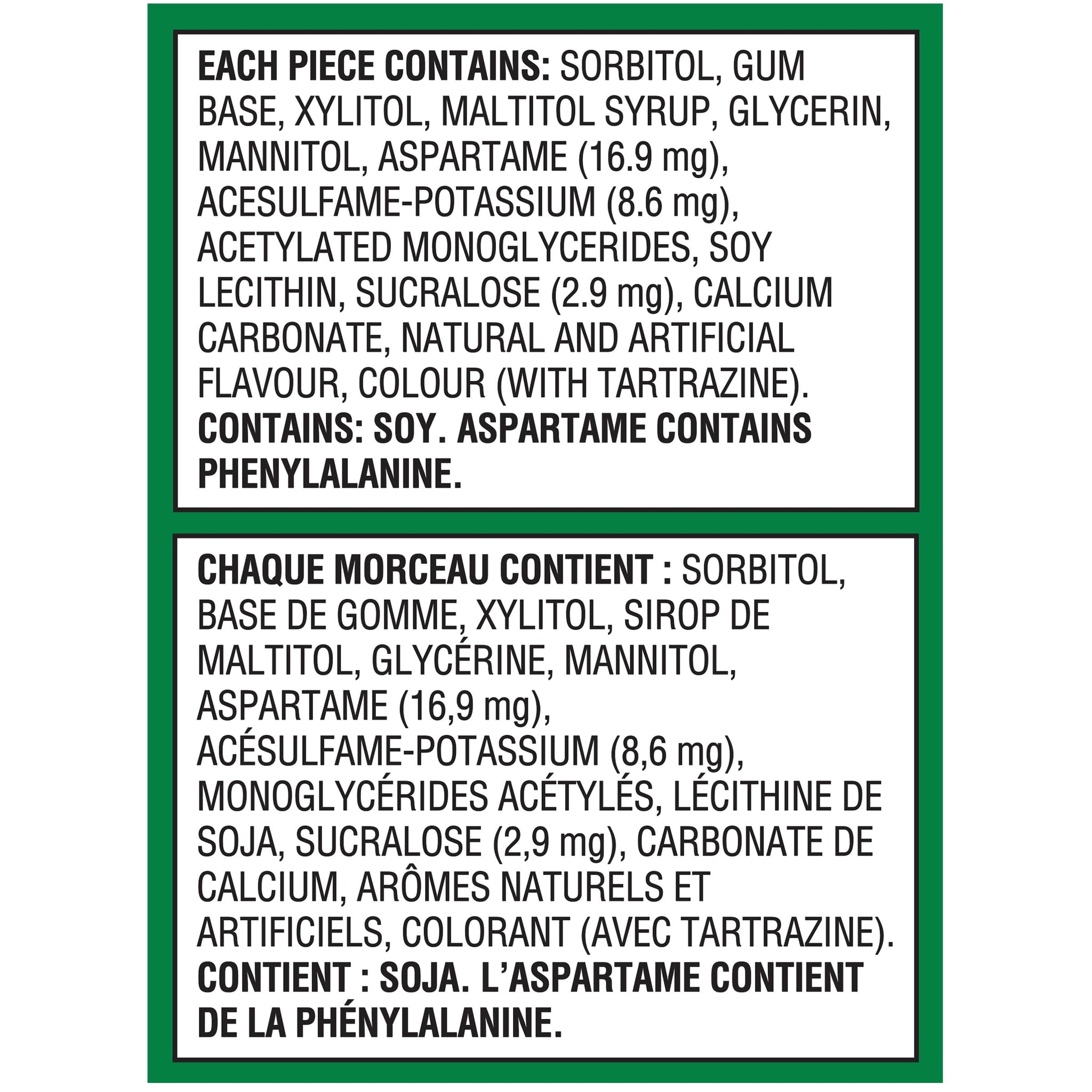 Trident Trident Sugarfree Gum, Spearmint, 12 Count