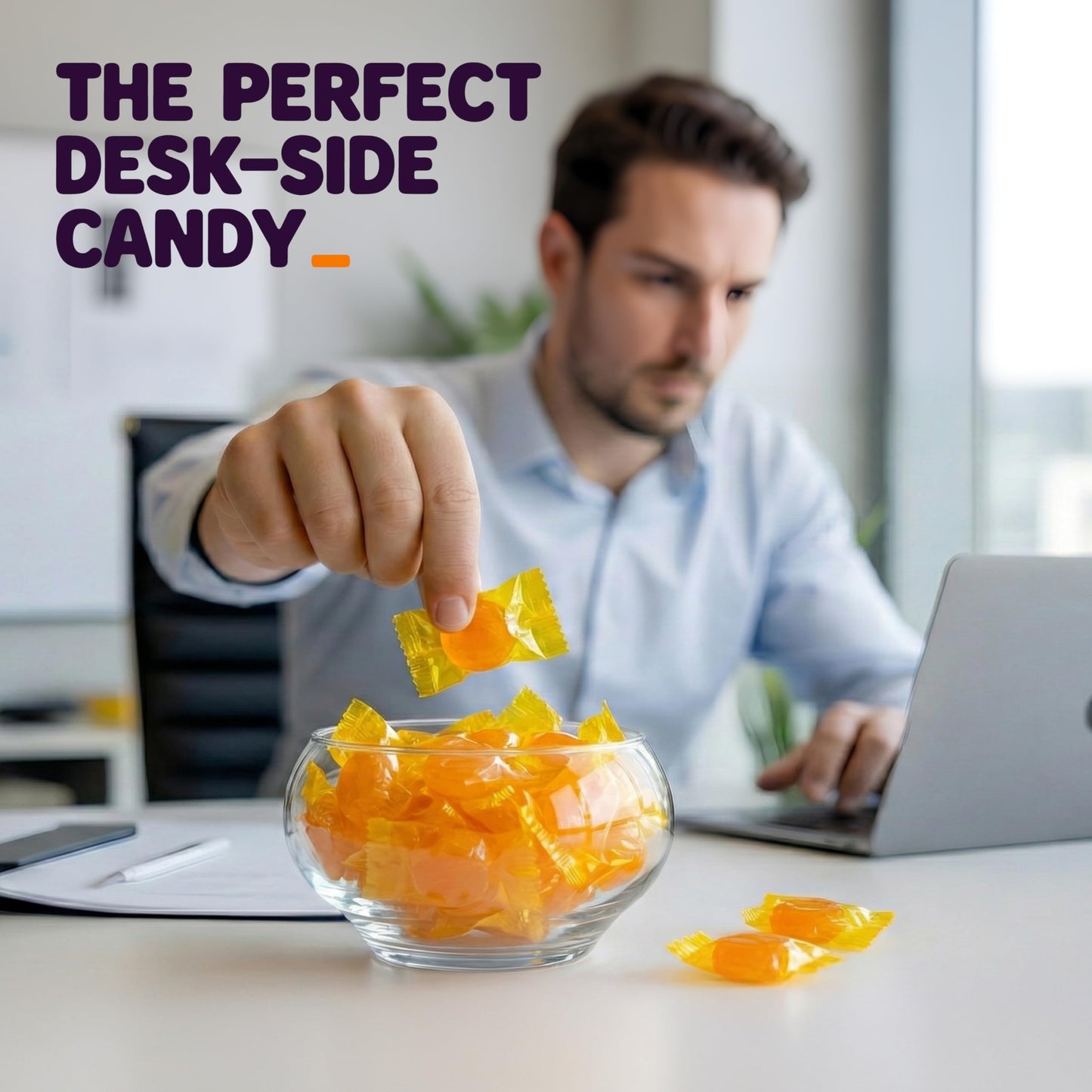 Butterscotch Hard Candy Bulk 1 Lb. Bag Individually Wrapped - Classic Old-Fashioned Candy for Party Favors Office Treats & Everyday Snacking Approx