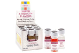 LorAnn SS Variety pack, 1 dram (.125 fl oz - 3.7ml - 1 teaspoon) bottles - 12 pack, includes 1 bottle each of: cake batter, cherry, cinnamon, cotton