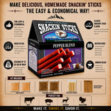 Hi Mountain Seasonings ? Snack Stick Seasoning Kit ? PEPPER BLEND ? Includes Seasoning, Cure, Casings, & Directions ? Seasons up to 20 lbs of Meat ?