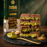 Moda Dubai Chocolate Bar - Premium Milk Chocolate with Pistachio Cream & Crispy Kataifi Filling, Gourmet Dubai Style Chocolate, Authentic Middle