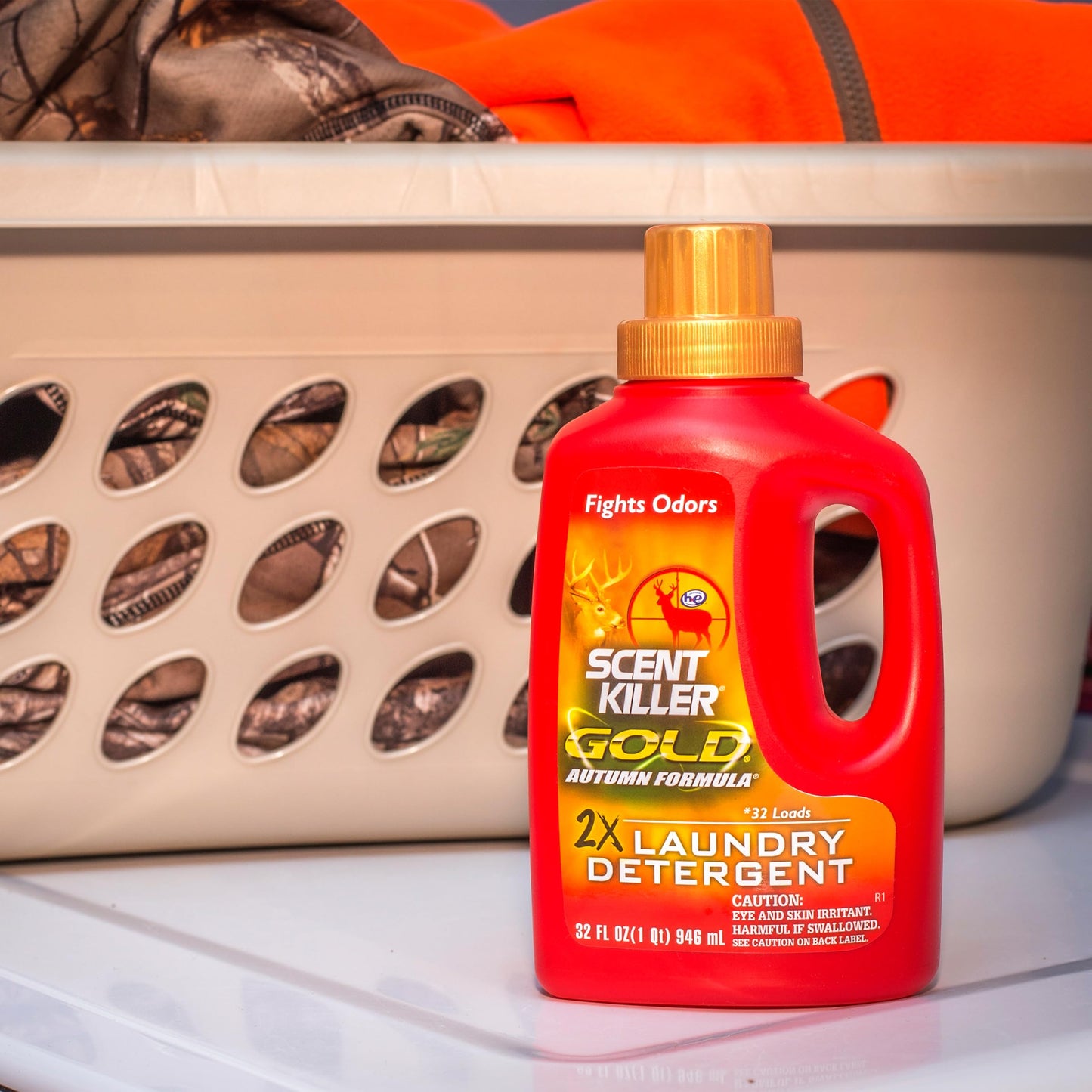 Wildlife Research Center Scent Killer Gold Autumn Formula Odor Eliminator Laundry Detergent for Hunting Gear, 32 Fluid Ounces