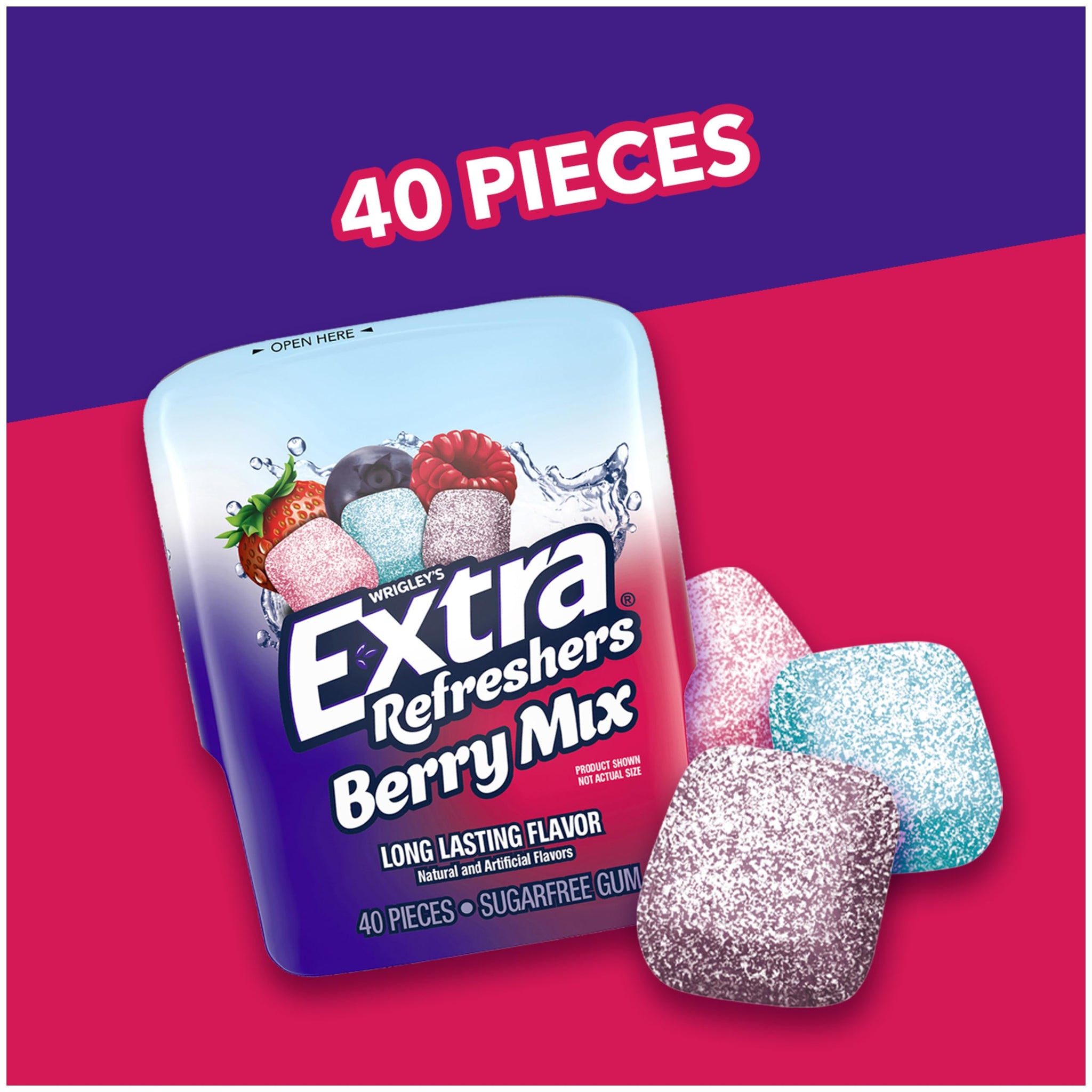 EXTRA Gum Sugar-Free Chewing Gum, Berry Mix - 3.21-Ounce 40-Piece Bottle (Pack of 6)
