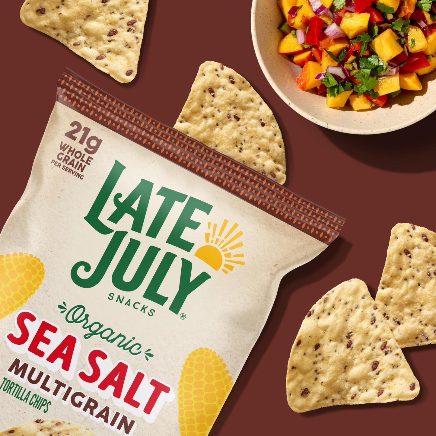 Late July Organic Sea Salt Multigrain Tortilla Chips, 7.5 Ounce