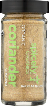 Spicely Organic Coriander Powder 1.40 Ounce Jar Certified Gluten Free