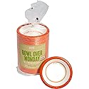 Perk Heavy?Weight Paper Bowls, 12 Oz, 125 Count Bulk Disposable Bowls for Soups, Snacks & Everyday Meals, White/Orange