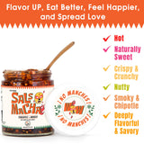 SAUCE UP Pineapple Mango Salsa Macha Chili Oil 6oz | Smoky Mexican Chili Sauce with Nuts and Seeds | Vegan Gluten Free No MSG Keto Friendly | Sweet