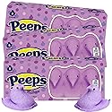Sweetzo Peeps Chicks Marshmallows, Easter Basket Stuffers, 5 in Each Classic Candies, (Pack of 3) (Purple)
