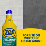 Zep Industrial Grout Cleaner and Brightener - 32 oz (Pack of 4) ZU104632 - Deep Cleaning Pro Formula