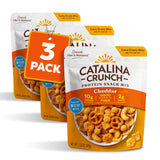 Catalina Crunch Protein Snack Mix with Cheese Crisps | 10g Protein, 2g Sugar per Serving | Good Source of Fiber, Gluten Free | Cheddar, 5.25 Ounce Bag