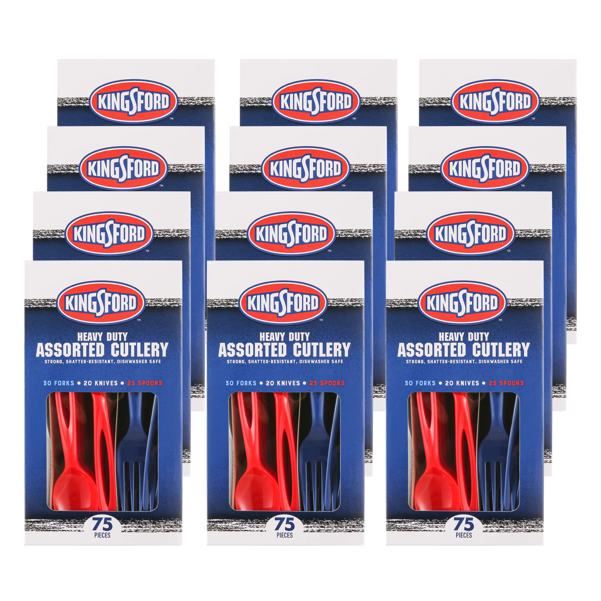 Kingsford Heavy Duty Plastic Forks, Bulk Disposable Forks for BBQ Cookouts Tailgates Camping Picnics and Parties, Sturdy Full-Size Cutlery, Premium