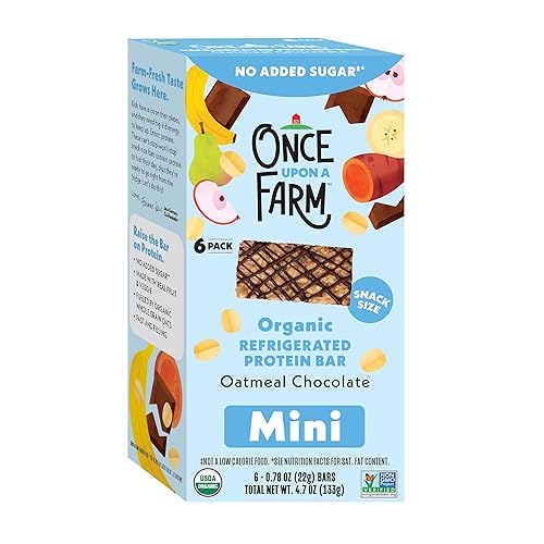 Once Upon a Farm Organic Mini Refrigerated Protein Kids' Bar Multipack Oatmeal Chocolate, 6-.78oz Bars