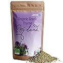 My Land Organic Dried Thyme Leaves - Greek Mountain Thyme from Mt. Olympus | USDA Organic Mediterranean Herb for Tea & Seasoning, 1.76 oz (50 g)