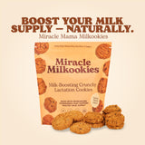 Miracle Mama Milkookies-Lactation Cookies, Oatmeal Walnut Cherry- Dairy-Free, Soy-Free, Gluten-Free, Vegan-Support Milk Supply with Oats, Flaxseed