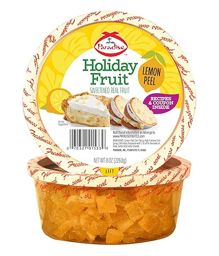 Paradise Diced Lemon Peel, 8 Ounce (Pack of 1)