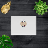 Andaz Press Kraft Brown with Burgundy Midnight Blue Florals Fall Wedding Party Collection, Personalized Chocolate Drop Label Stickers Trio, Custom