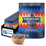 Chinook Seedery Sunflower Seeds to Eat - Jumbo, Flavored, Roasted, Low Sodium Snacks - Keto Friendly, Gluten-Free, Non-GMO - Original Flavor 4 oz