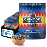 Chinook Seedery Sunflower Seeds to Eat - Jumbo, Flavored, Roasted, Low Sodium Snacks - Keto Friendly, Gluten-Free, Non-GMO - Original Flavor 4 oz