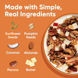 NuTrail Nut Granola Cereal, Cinnamon Pecan, No Sugar Added, Gluten Free, Grain Free, Keto, Low Carb, Healthy Breakfast Cereal 8 oz (Pack of 6)