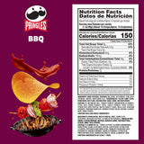 Pringles Potato Crisps Chips, Lunch Snacks, On-The-Go Snacks, BBQ, 5.5oz Can (1 Can)