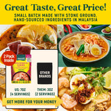 Homiah Laksa Curry Paste (Value 3 Pack x 7 Oz) - Gluten Free, Non-GMO Malaysian Curry Paste - Laksa Curry Paste, Thai Essentials for Kitchen - Premium