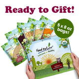 Food to Live Organic Super Powders in a Gift Box - Acai Berry Powder, Goji Berry Powder, Sacha Inchi Powder, Maca Powder, Mesquite Powder
