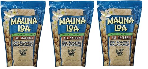 Mauna Loa Macadamias, SUKGBc 3 Pack (Dry Roasted with Sea Salt)