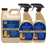 Granite Gold Daily Cleaner Spray Streak-Free Cleaning for Granite, Marble, Travertine, Quartz, Natural Stone Countertops, and Floors, 1 x 64 Fl. Oz