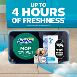 Swiffer Heavy Duty Mop Wet Multi-Surface Cloth Refills for Floor Mopping and Cleaning, Pet with Febreze Odor Defense, 32 count