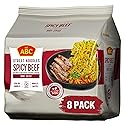ABC Spicy Beef Street Noodles, 12.3 Oz (Pack of 8), Hot & Spicy Stir-Fry Instant Ramen, 8g Protein, No MSG, No Artificial Flavors or Colors, Halal