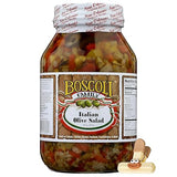 Boscoli Olive Salad - 32 oz Jars - 1 Pack Family Size Salad Olives - Boscoli Italian Mix - Olive Muffalata for Family Salads - with bag clips