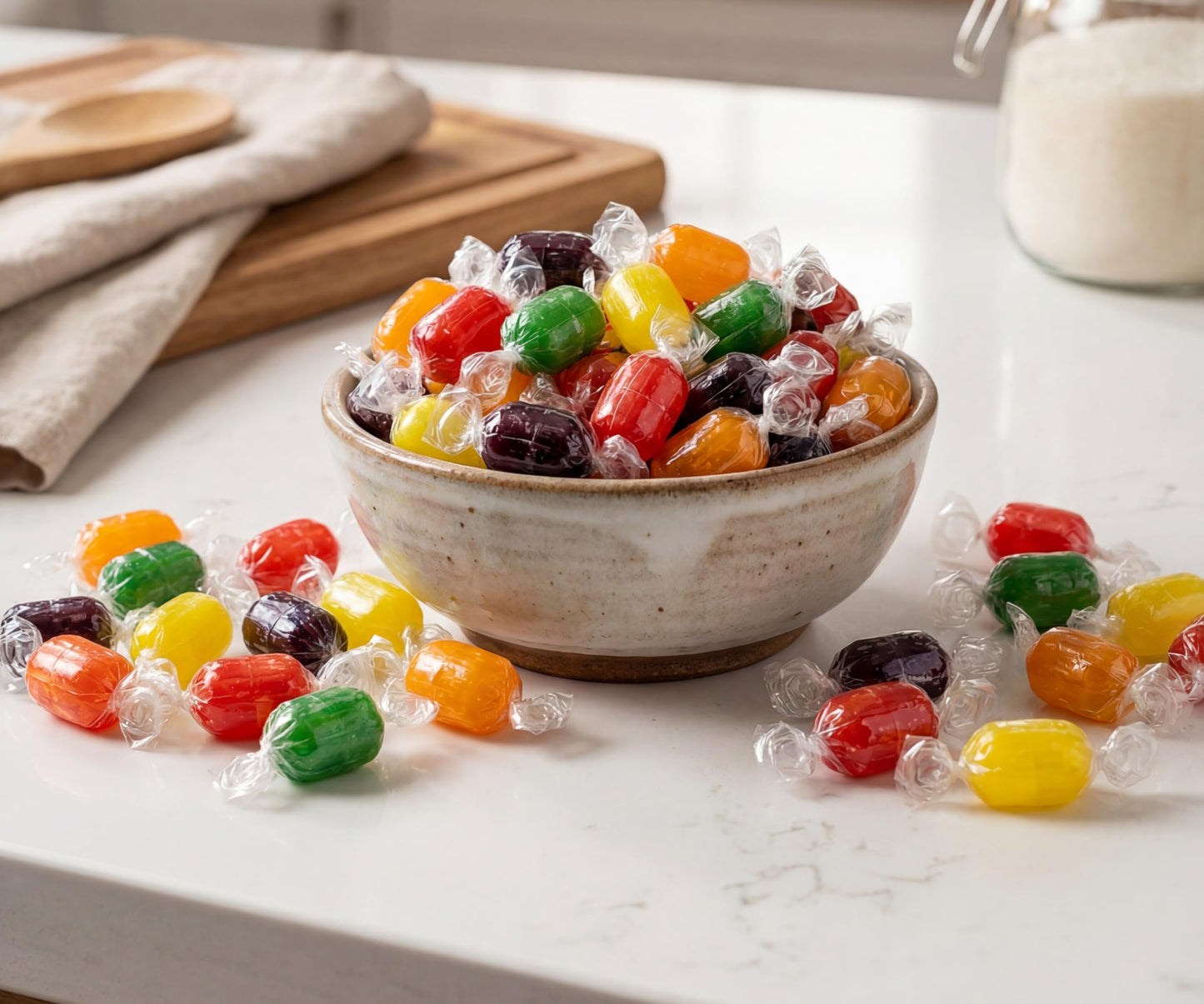 Fruit & Root Beer Barrel Hard Candy 2 lbs - Assorted Fruity & Classic Flavor, Individually Wrapped Bulk, Old Fashioned Hard Mix for Dish, Parties