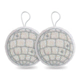 Genuine Fred DISCHO Fever Kitchen Sponges, Set of 2 Disco Ball Scrubber Sponges, Gentle on Cookware, Tough on Grime, Corded Loop for Easy Drying, Fun