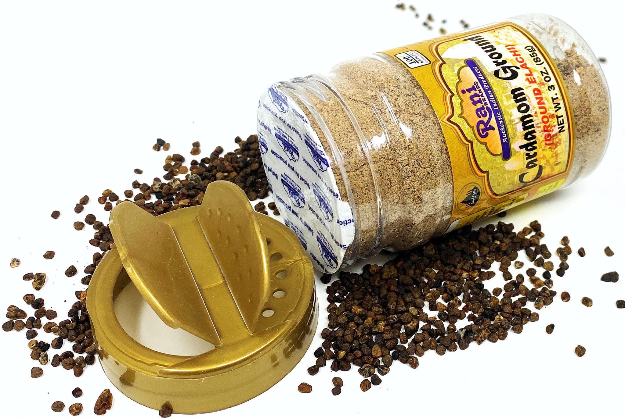Rani Cardamom (Elachi) Ground, Powder Indian Spice 3oz (85g) PET Jar, Pack of 12 ~ All Natural | No Color Added | Gluten Friendly | Vegan | NON-GMO |