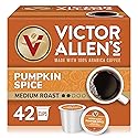 Victor Allen's Coffee Pumpkin Spice Flavored, Medium Roast, 42 Count, Single Serve Coffee Pods for Keurig K-Cup Brewers