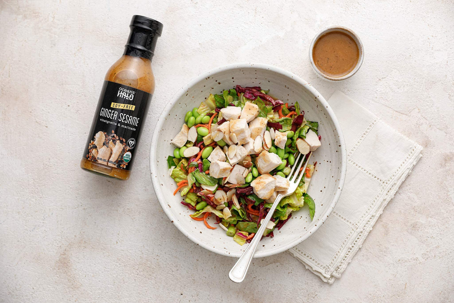 Ocean's Halo Ginger Sesame Vinaigrette & Marinade - Organic, Vegan, Soy-free (2 Pack)