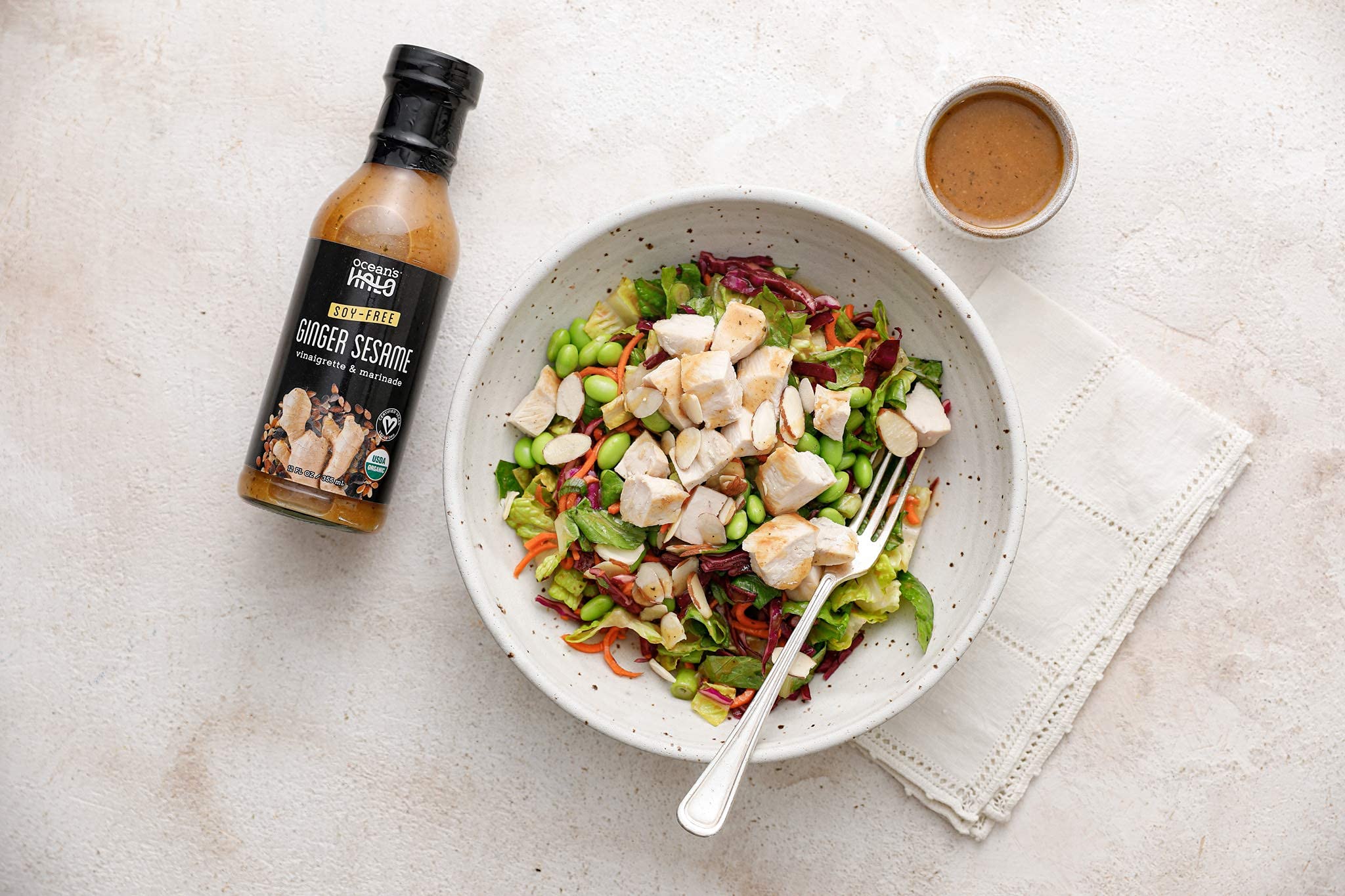 Ocean's Halo Ginger Sesame Vinaigrette & Marinade - Organic, Vegan, Soy-free (2 Pack)