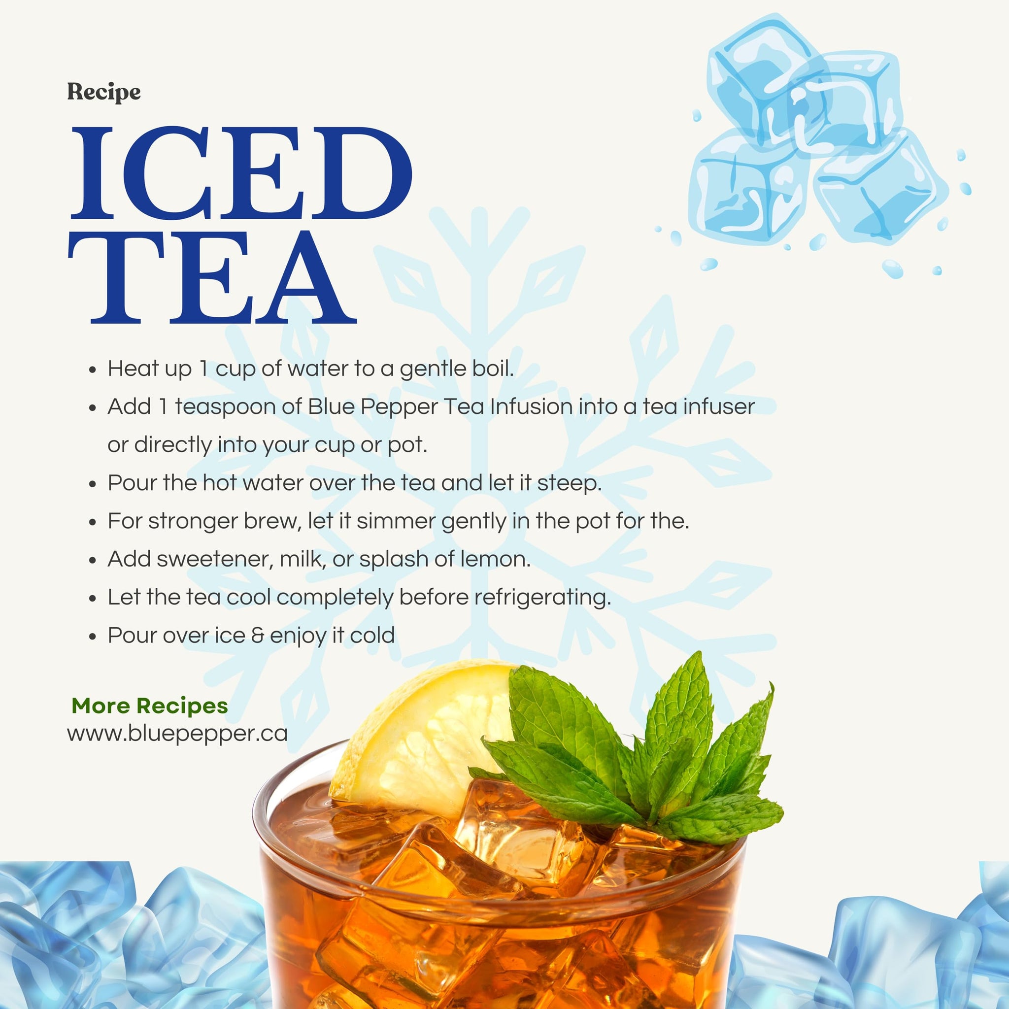 Blue Pepper Ginger Kick Tea Infusion Blend - Premium Ginger Kick Tea - All-Natural Ingredients, No Artificial Flavors - No Added Sugar - Caffeine Free