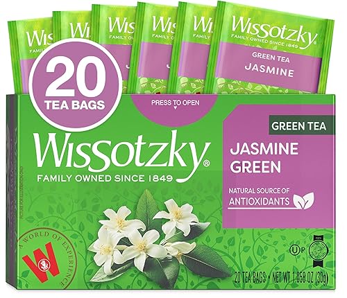 Wissotzky Green Tea with Jasmine, 20 Tea Bags | Antioxidant Rich | Fragrant Green Tea Bags (1)