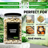 Raw Cashew - Premium Whole Nuts, Unsalted | Perfect for Snacks, Baking, and Dairy-Free Recipes | Keto-Friendly, High in Protein | 32 oz by Nirwana
