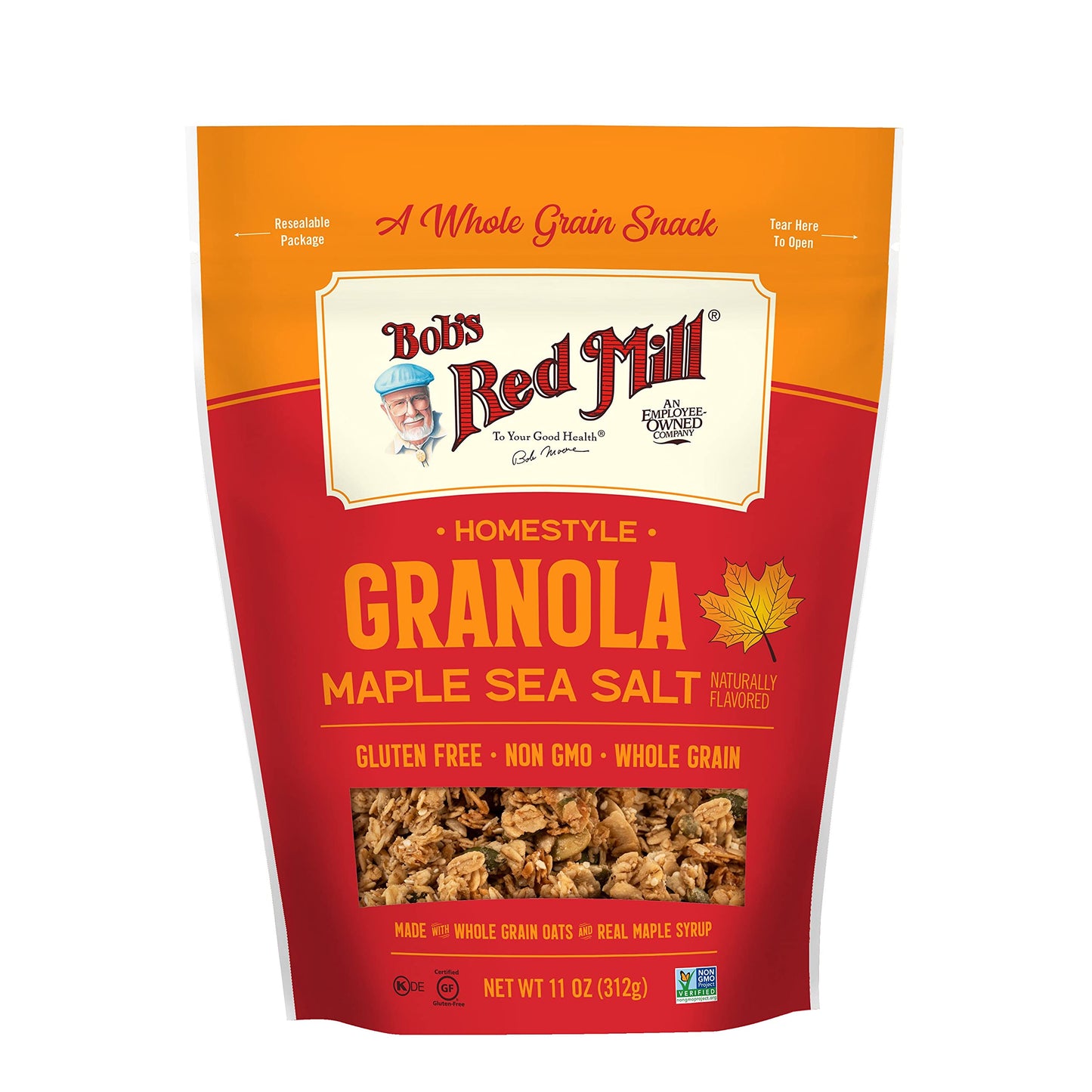 Bob's Red Mill Pan-Baked Granola Maple Sea Salt, 11 Ounce (Pack of 2)