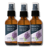 Grove Co. Toilet Spray, Clear the Air Bathroom Spray Air Freshener (2 fl oz) Odor Eliminator for Strong Odor, 100% Natural Lavender Blossom Scent
