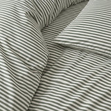 Italic Luxe Twin Sheet Set - 400TC Australian Sateen Cotton - Ultra-Soft Hotel Quality Cooling Bed Sheets - 3-Piece Mini-Stripe Set with Deep Pockets
