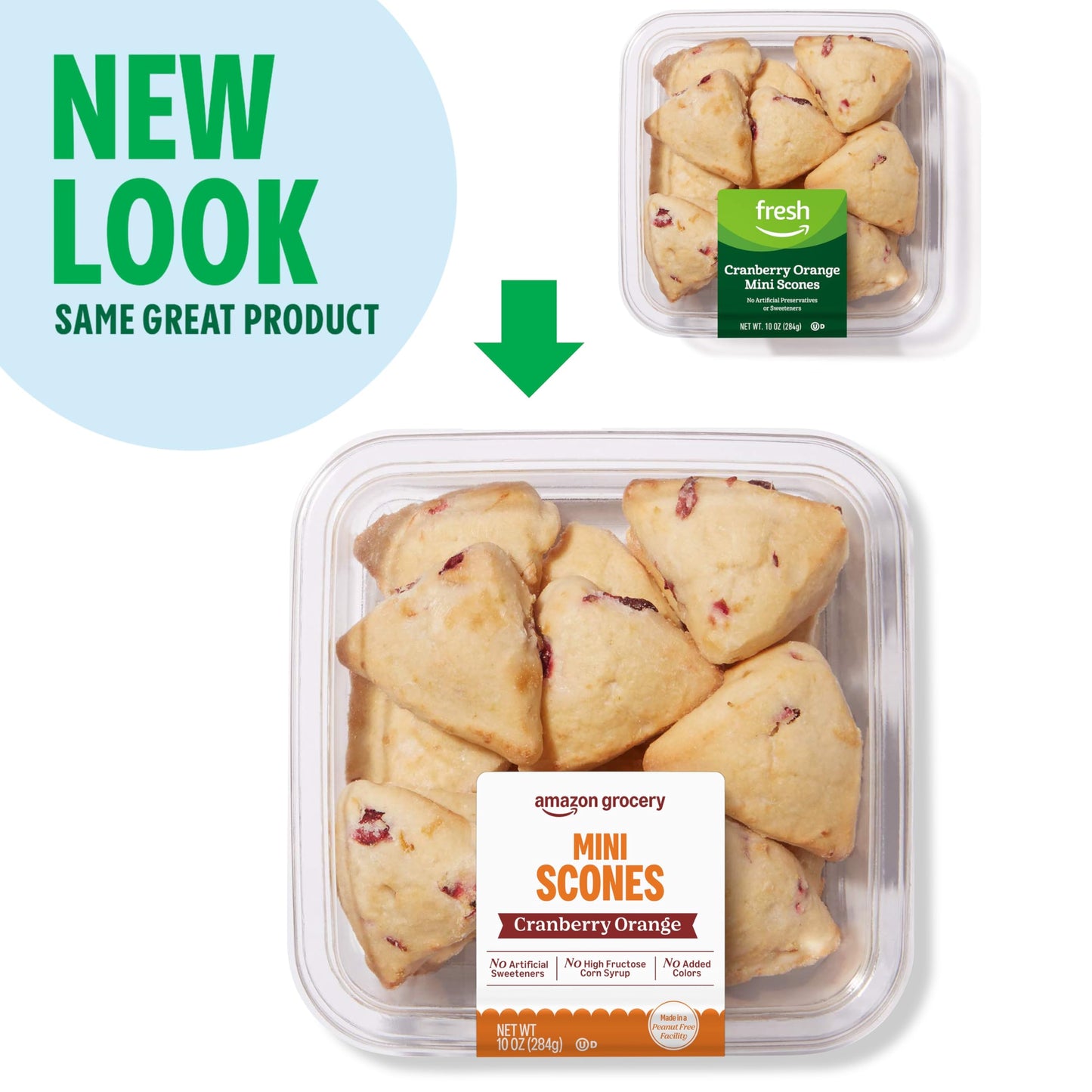 Amazon Grocery, Cranberry Orange Mini Scones, 10 Oz, Frozen