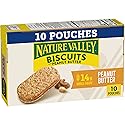 Nature Valley Biscuit Sandwiches, Peanut Butter, Snack Bars, 10 Bars, 13.5 oz