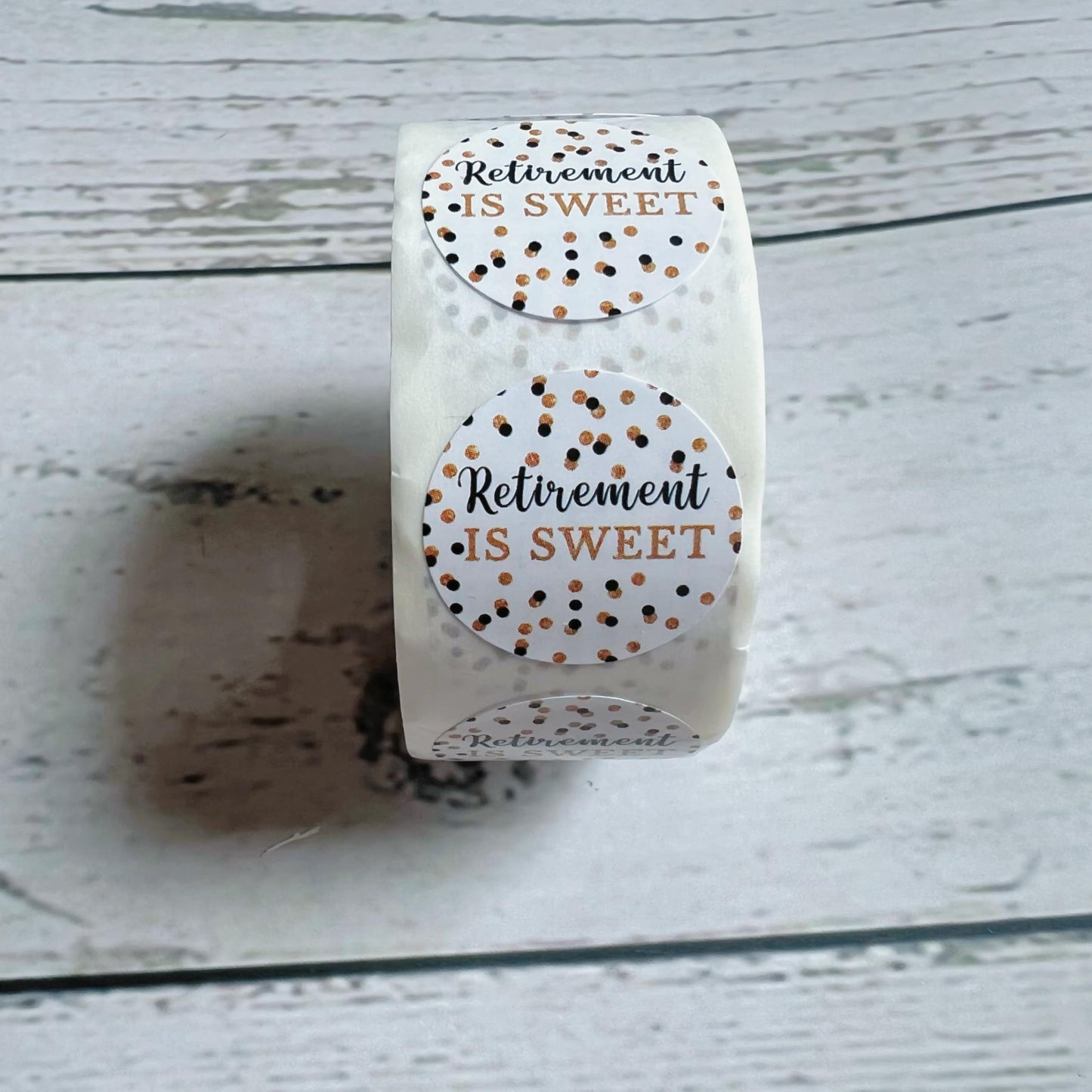 Retirement is Sweet Stickers for Chocolate, Retirement Gifts Labels for Women Men, Party Favors Treat Bags Candy Sticker, Black Golden Retirements