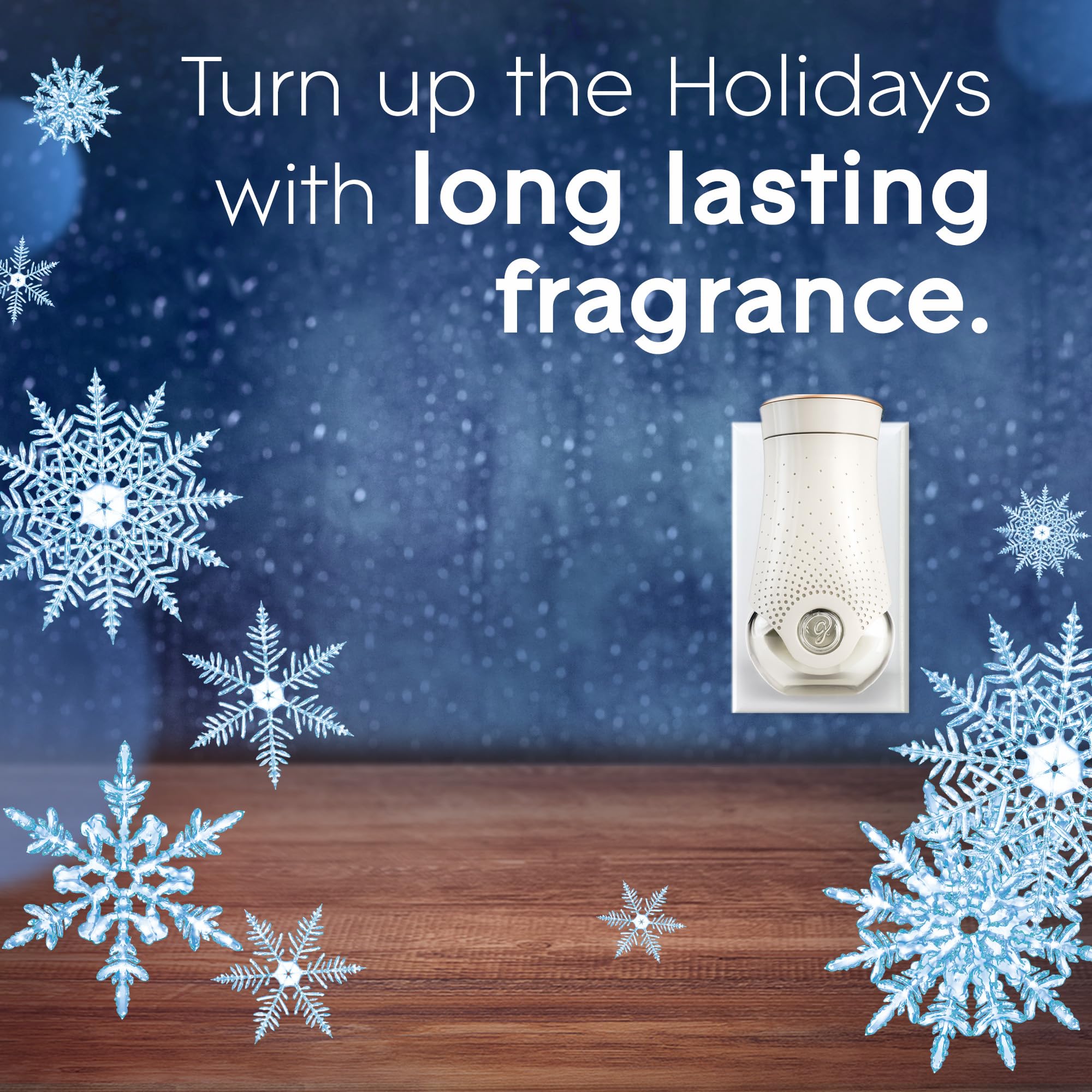 Glade PlugIns Refills Air Freshener, Scented and Essential Oils for Home and Bathroom, Starlight & Snowflakes, 1.34 Fl Oz, 2 Count