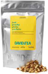 DAVIDsTEA Just Peachy Loose Leaf Tea, Premium Herbal Tea with Peach and Apple, Fruity Iced Tea, 4 oz / 113 g
